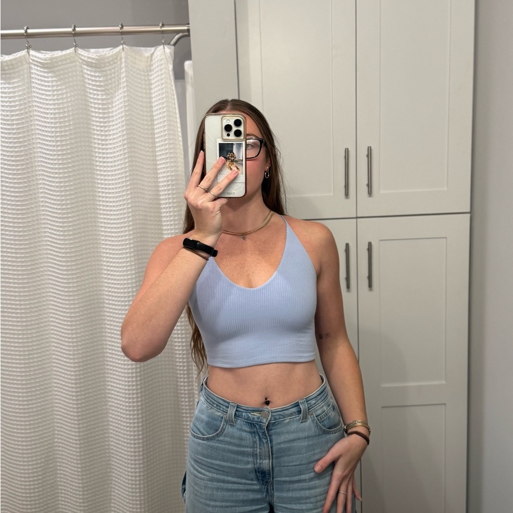 Garage Sky Blue Women's Crop Top